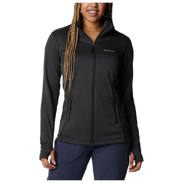 Флисовая жилетка Columbia Women's Park View Grid Fleece Full Zip, цвет Black Heather