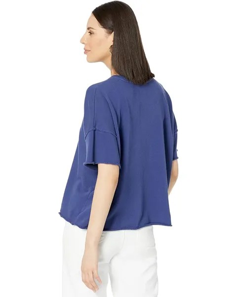 Топ Eileen Fisher Crew Neck Boxy Top, цвет Iris