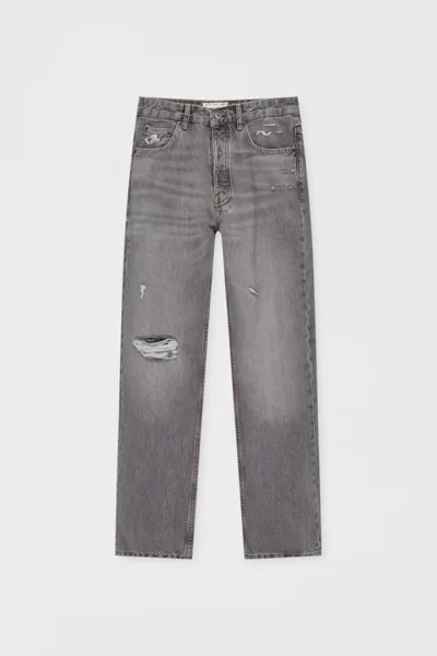Джинсы мужские Pull&Bear PUL554422863 серые 46 EU. Доставка из-за рубежа.