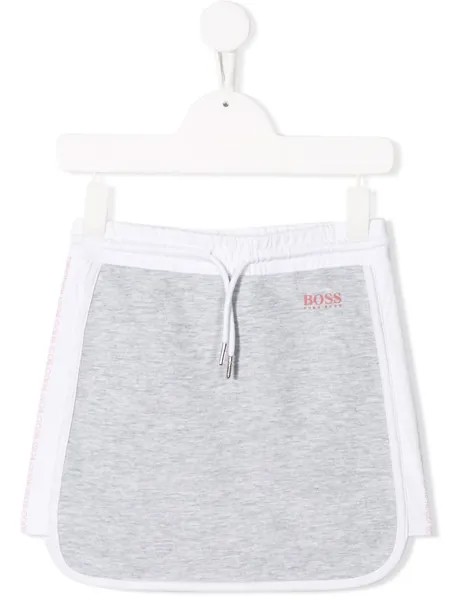 BOSS Kidswear мини-юбка с контрастной отделкой