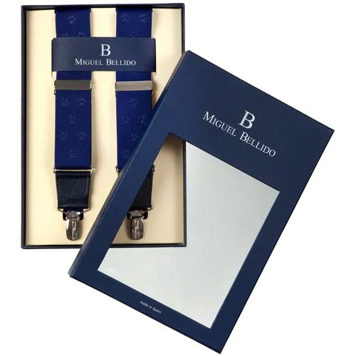 Подтяжки мужские MIGUEL BELLIDO 4003801 navy blue 12, тёмно-синий