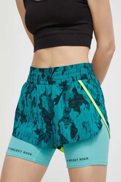Тренировочные шорты Project Rock Under Armour, зеленый