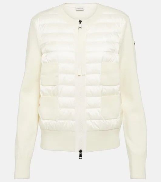 Шерстяные куртки с пуховыми вставками Moncler, белый