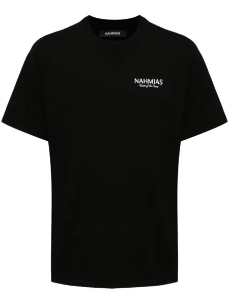 Футболка с вышитым логотипом Nahmias, черный