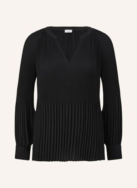 Блуза s.Oliver BLACK LABEL mit Plissees, черный