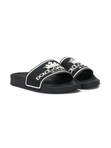 Dolce & Gabbana Kids шлепанцы с логотипом