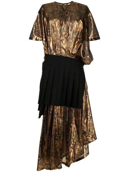 Junya Watanabe metallic layered dress