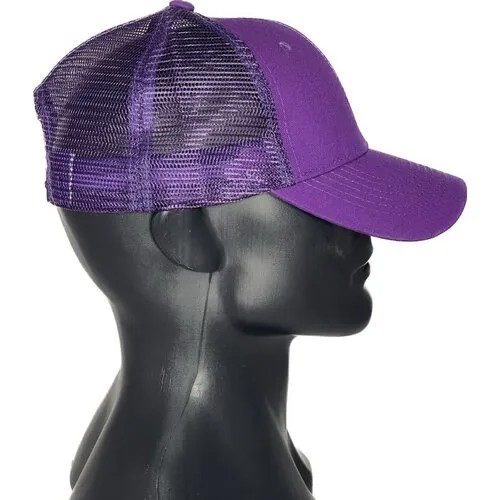 Бейсболка бини  Бейсболка мужская женская летняя однотонная с сеткой, кепка мужская женская с сеткой, размер 55-58, фиолетовый