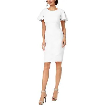 Женское белое вечернее платье-футляр Calvin Klein с косыми рукавами 2 BHFO 4408