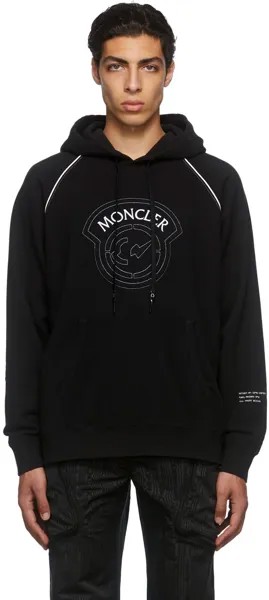 7 Moncler FRGMT Hiroshi Fujiwara Черная толстовка с логотипом Moncler Genius