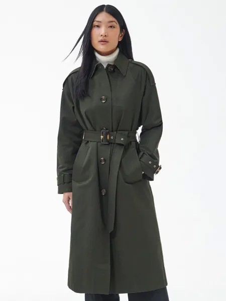 Длинная непромокаемая куртка Barbour Marie, Sage/Ancient Popla