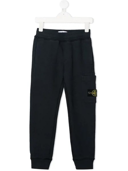 Stone Island Junior спортивные брюки с нашивкой-логотипом