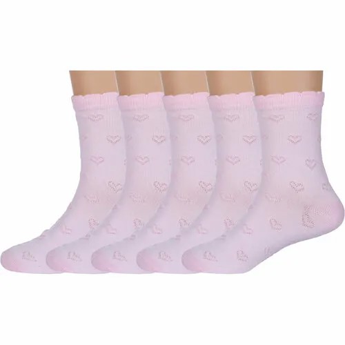 Носки RuSocks 5 пар, размер 16-18, розовый