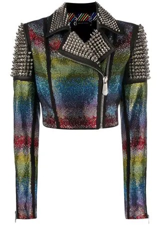 Philipp Plein байкерская куртка с заклепками