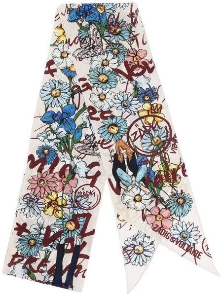 Zadig&Voltaire платок с цветочным принтом