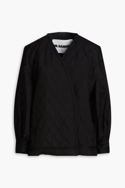 Стеганая куртка из ракушки Jil Sander, черный