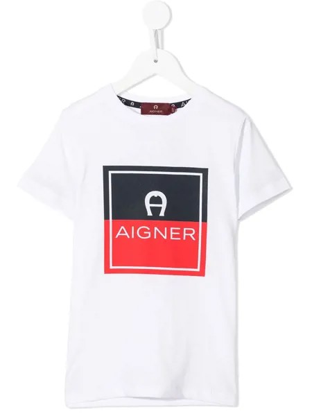 Aigner Kids футболка с логотипом
