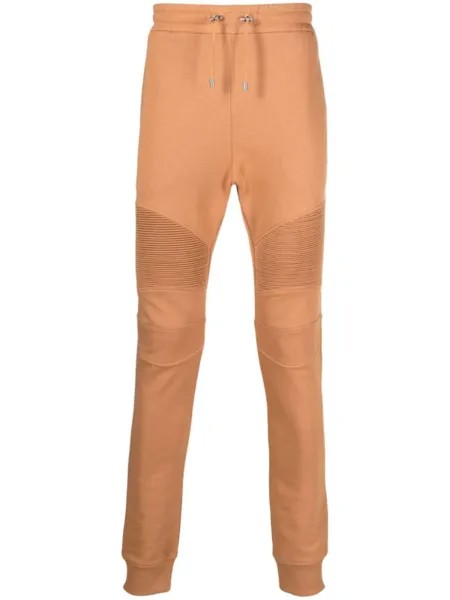 Balmain спортивные брюки с логотипом, коричневый