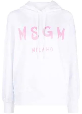 MSGM худи с кулиской и логотипом