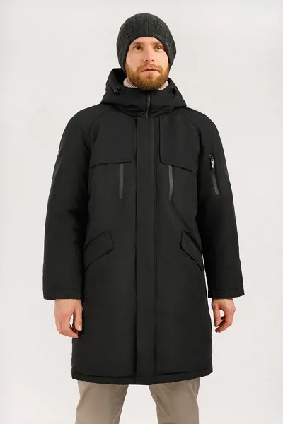 Пальто мужское Finn Flare W19-42003 черное L