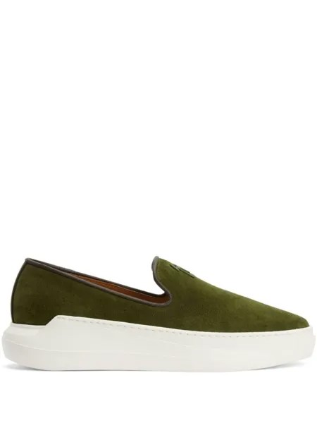 Giuseppe Zanotti слипоны Conley Zip, зеленый