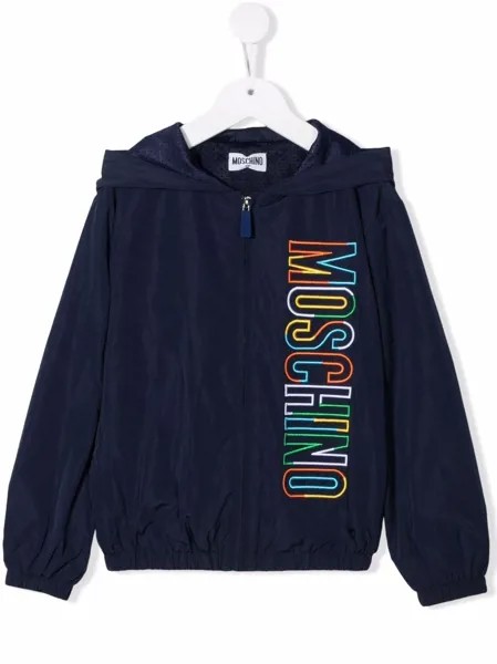 Moschino Kids куртка с вышитым логотипом