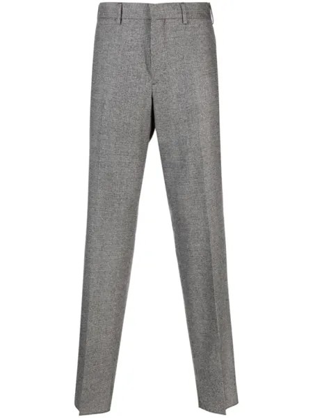 Lardini зауженные брюки Kurt в ломаную клетку, черный