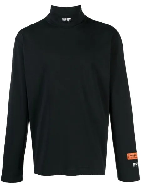 Heron Preston джемпер HPNY с высоким воротником и вышитым логотипом, черный