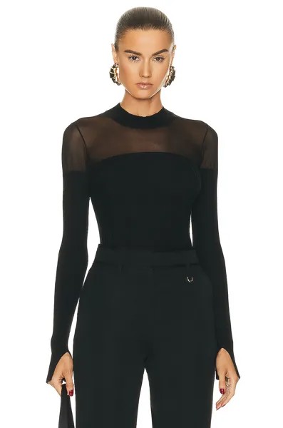 Топ Wolford X Simkhai Contoured Rib Long Sleeve, черный