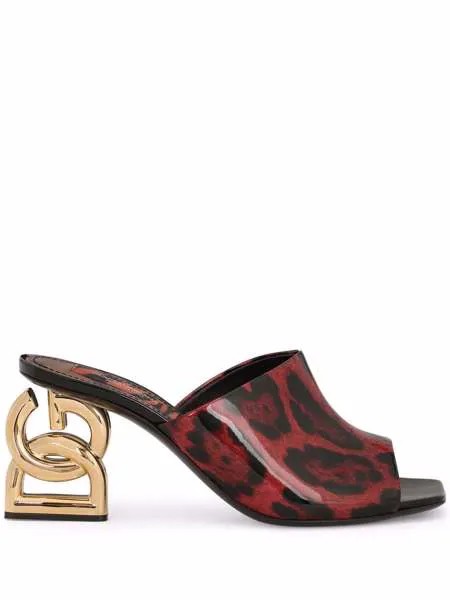 Dolce & Gabbana мюли с леопардовым принтом