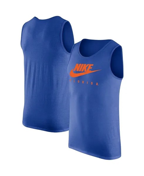 Мужская майка Royal Florida Gators Futura Performance с круглым вырезом Nike