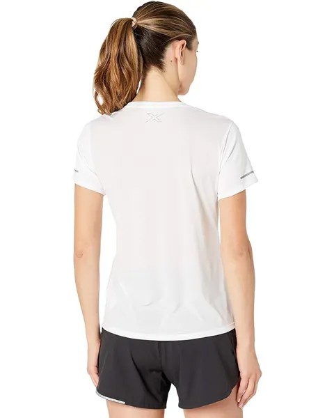 Футболка 2XU Aero T-Shirt, цвет White/Silver Reflective