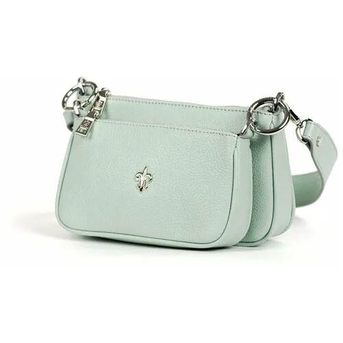Сумка  кросс-боди FIORE BAGS, натуральная кожа, бирюзовый