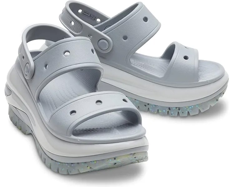 Туфли на каблуках Classic Mega Crush Sandal Crocs, серый