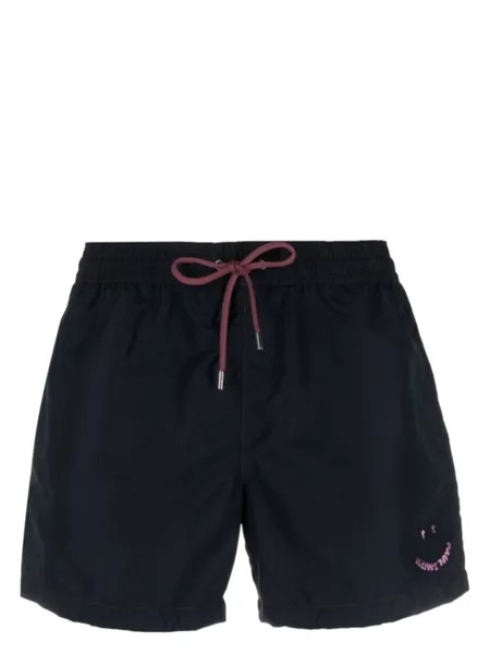 Paul Smith плавки-шорты с вышитым логотипом, синий