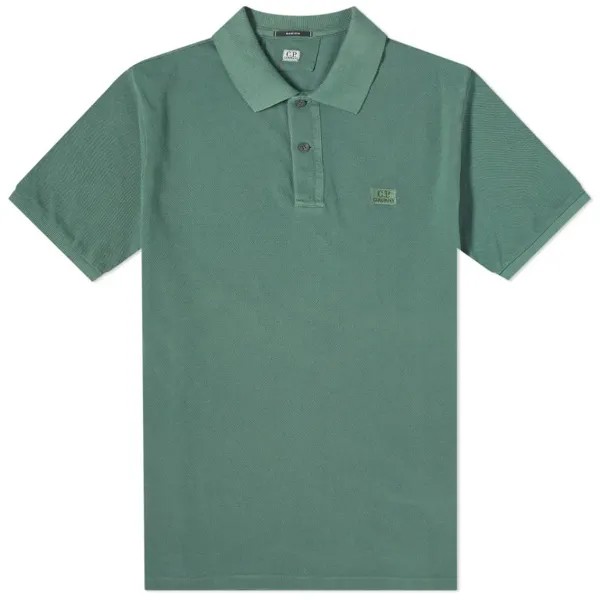 Рубашка-поло C.p. Company 24/1 Piquet Resist Dyed, темно-зеленый