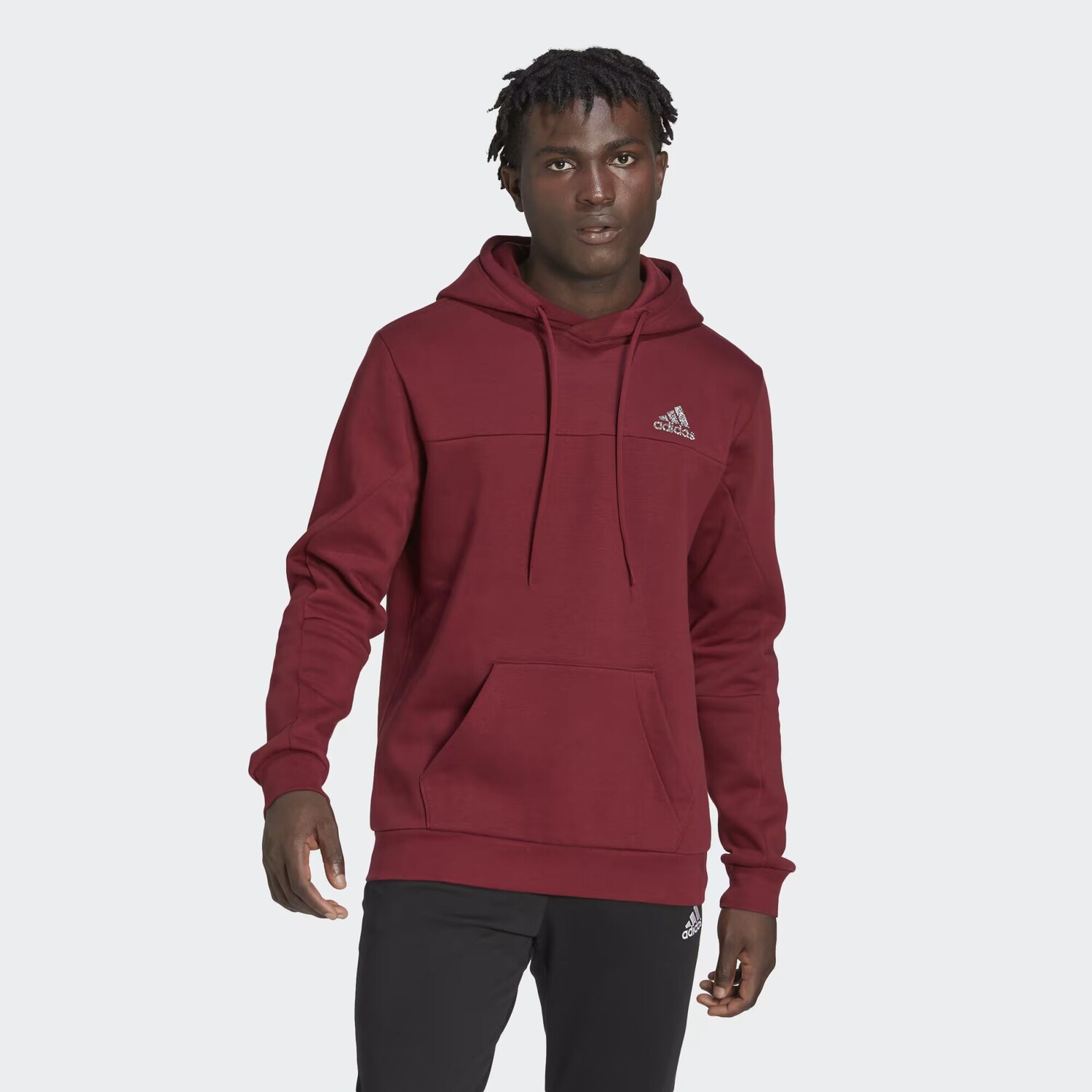 Толстовка со спортивным значком Stadium Fleece Adidas, цвет Shadow Red
