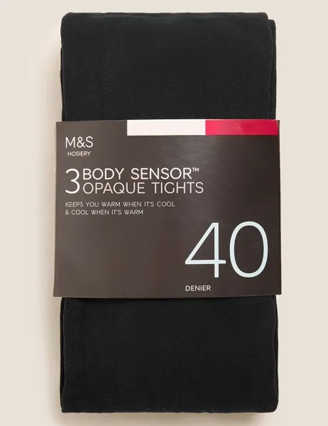 Колготки Body Sensor плотностью 40 ден, 3 шт. Marks & Spencer, черный