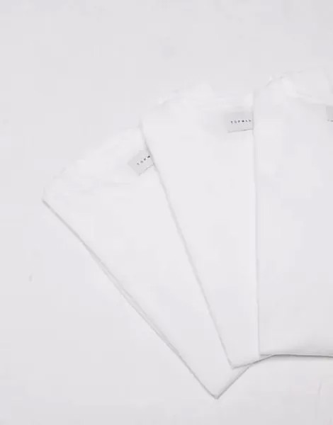 Набор футболок Topman Classic Fit T-shirt, 3 предмета, белый