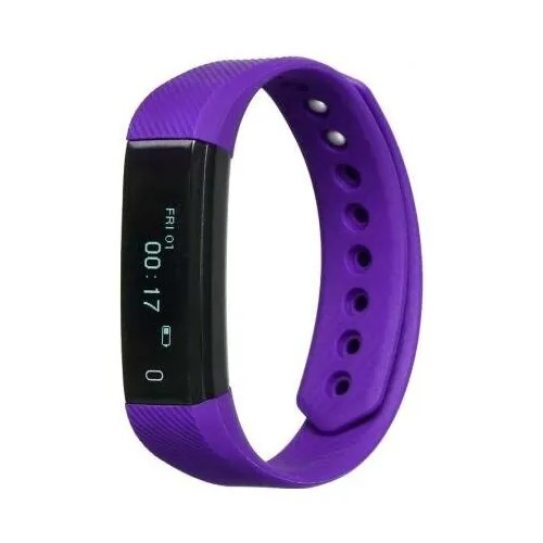 Lime 115 Purple Шагомер, Подсчет калорий, Часы, Будильник, Пурпурный ремешок