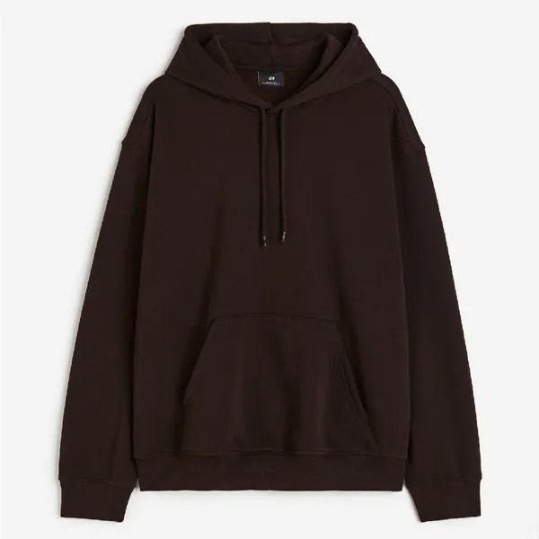 Толстовка H&M Relaxed Fit, темно-коричневый