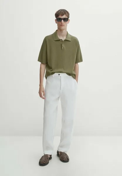 Поло Short Sleeve Massimo Dutti, хаки