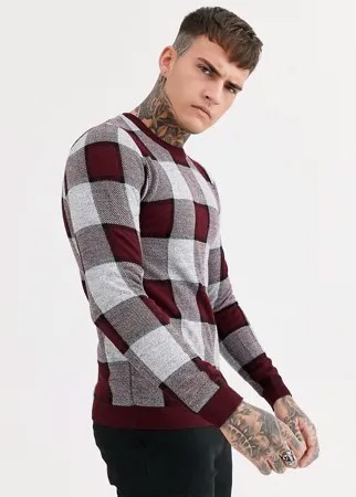Красный джемпер в клетку ASOS DESIGN