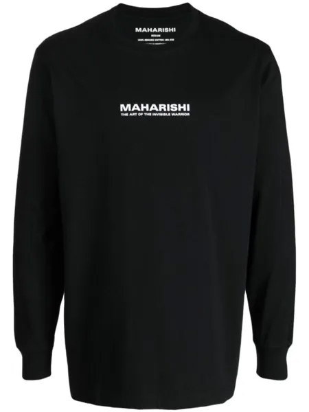 Maharishi футболка из органического хлопка с логотипом, черный