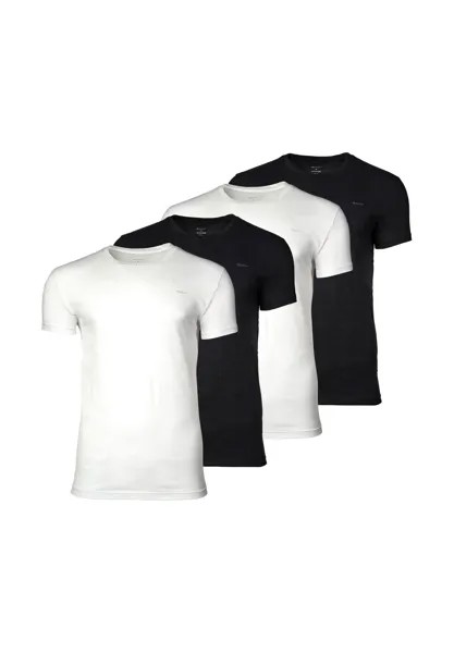 Мужская футболка, 4 шт. в упаковке - C-NECK T-SHIRT 4-PACK, круглый вырез, короткий рукав, хлопок GANT, черный