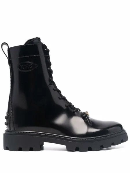 Tod's ботинки на шнуровке, черный