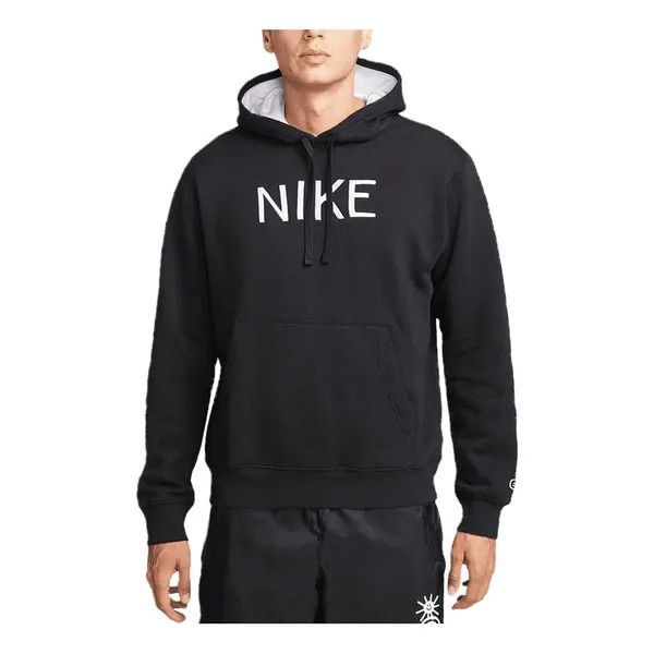 Толстовка Nike Sportswear Club Fleece Embroidered Logo Hoodie 'Black', черный
