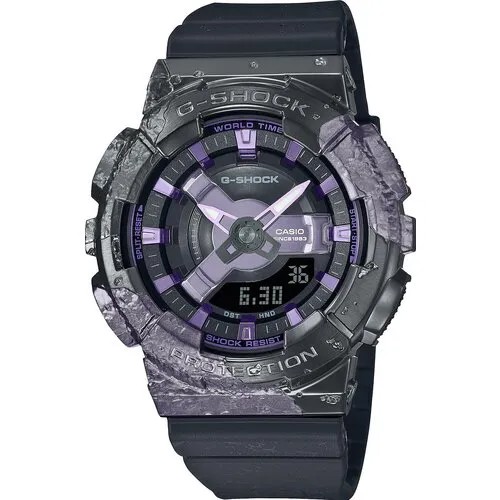 Наручные часы CASIO G-Shock GM-S114GEM-1A2, серый, фиолетовый