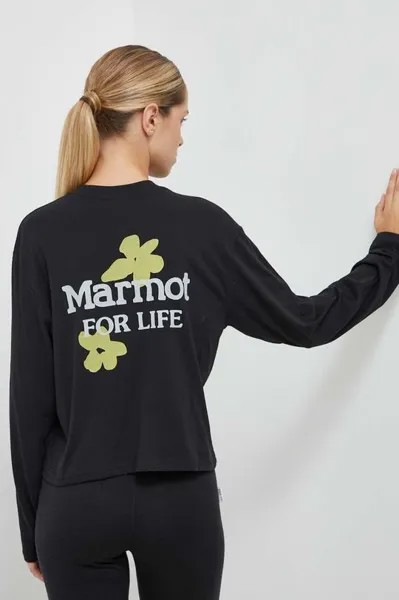Лонгслив Flowers For Life Marmot, черный