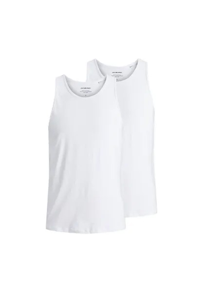 Мужская майка, 2 шт. - JACBASIC TANK TOP, однотонная, хлопок JACK & JONES